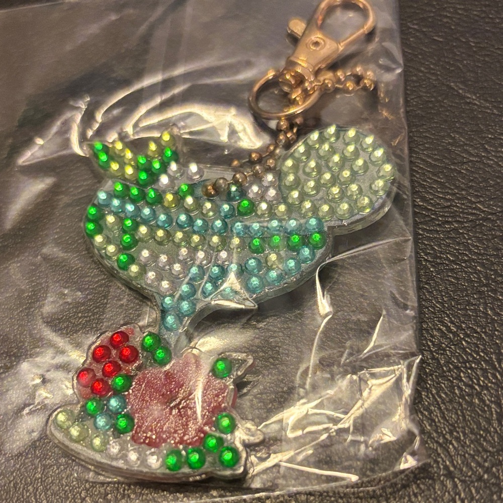 Creative Crystal Embellished Keychain Diamond Art
